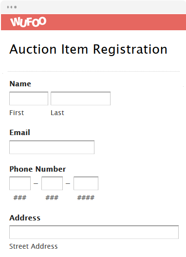 simple registration form